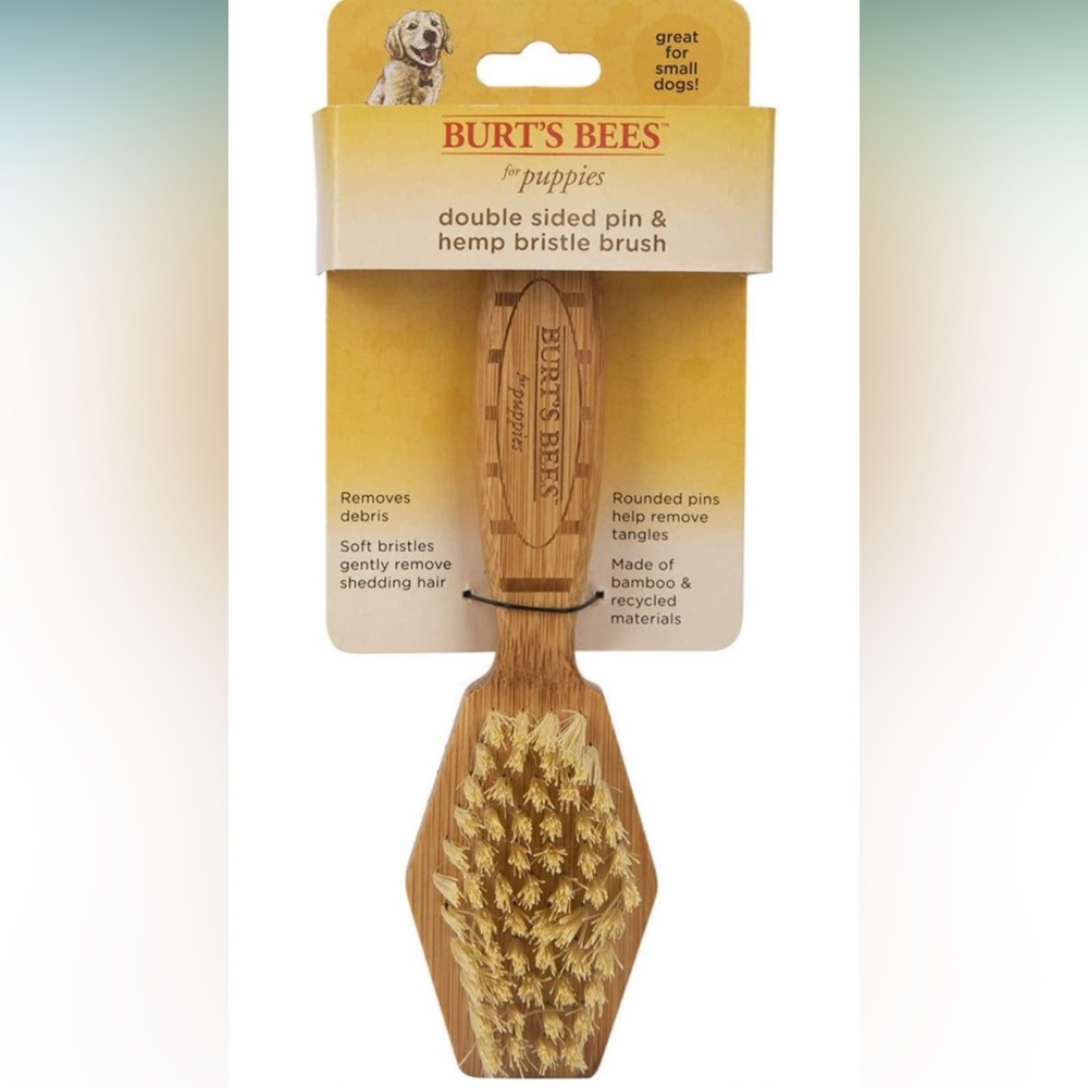 Burt's Bees 2-in-1 Grooming Tool with Natural Wood